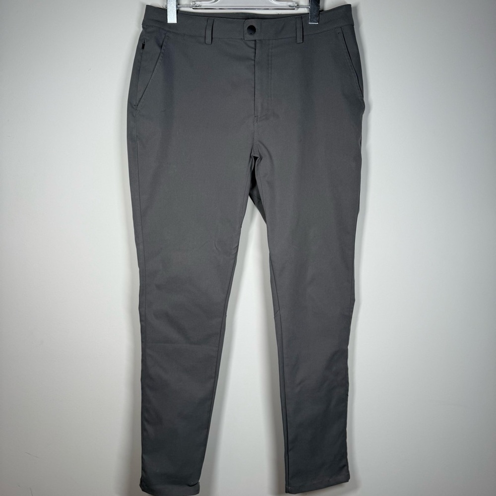 Myles Tour Athletic Slim Pants Men's Gray Chinos 34x32